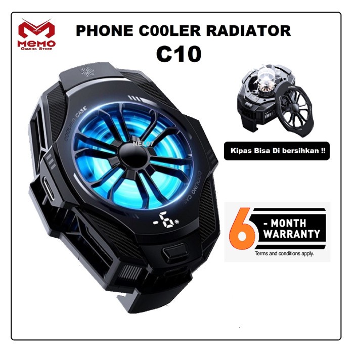 Funcooler C10 Fan Cooler Phone Radiator Kipas Pendingin Hp Gaming RGB