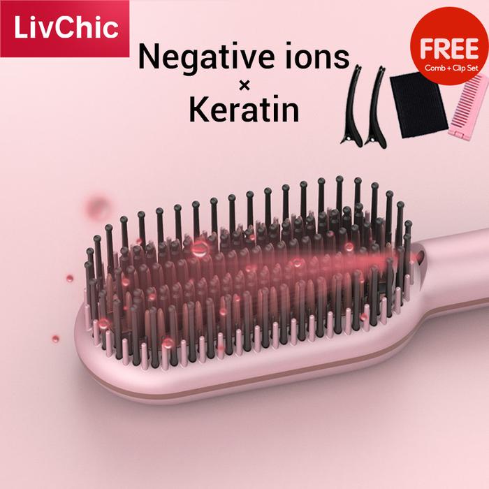 PROMO KiiP x LivChic Catokan Sisir Pelurus Rambut LB401 54 Watts