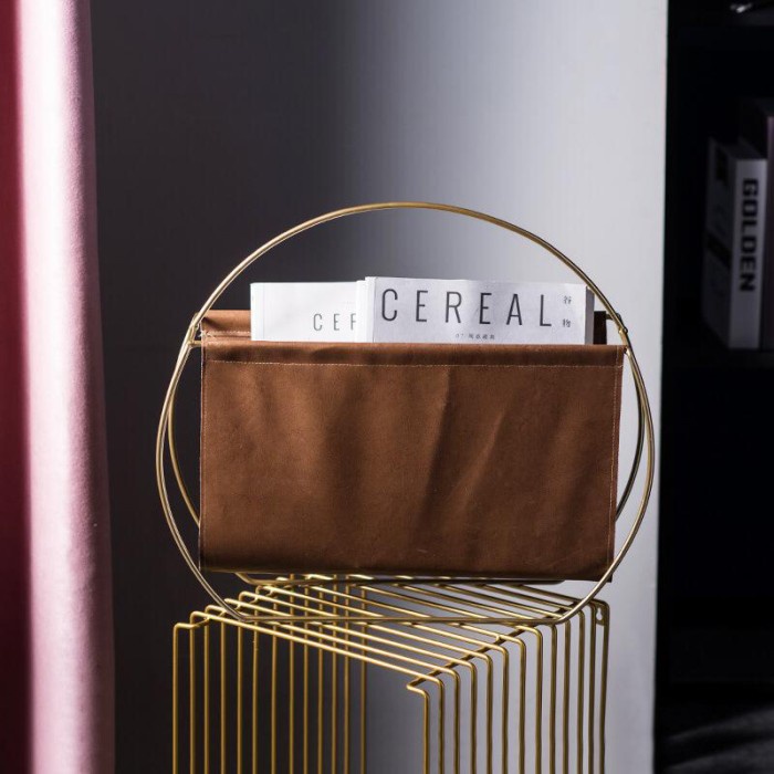 

Gold Magazine Holder/ Tempat Penyimpanan Majalah / Rak Buku Koran Kode 521