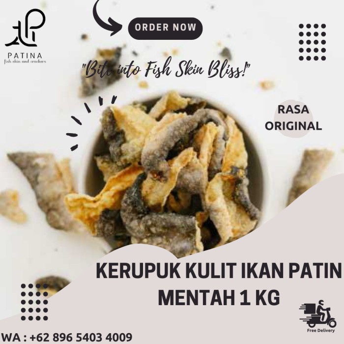 

Kerupuk Kulit Ikan Patin Mentah 1 Kg - Rasa Original