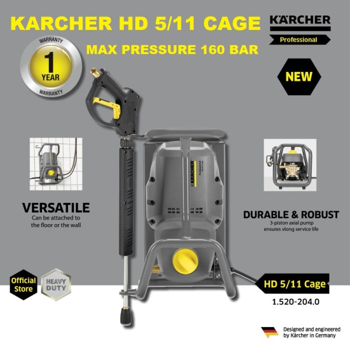 Karcher Hd 5/11 Cage Jet Cleaner Karcher Hd5 /11 - 160 Bar