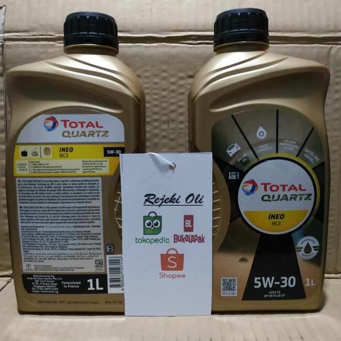 Oli Mobil Total Quartz Ineo Mc3 5W-30 Dexos 2