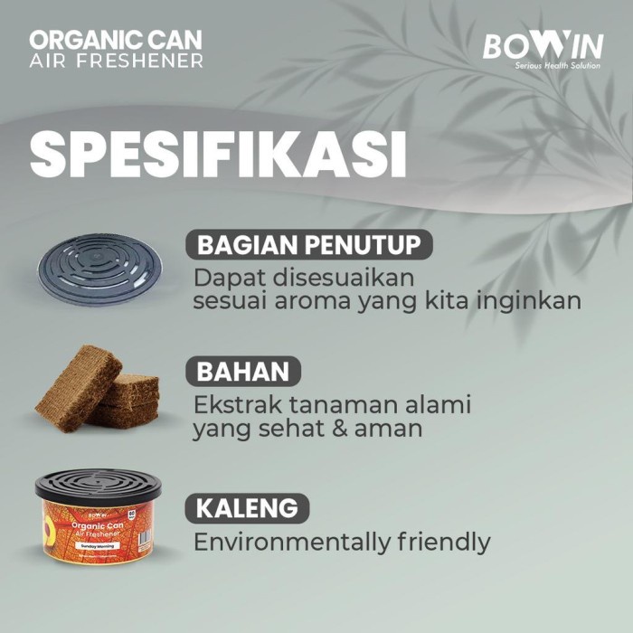 TERBARU Bowin Parfum Mobil & Ruangan (Aromatherapy, Parfum, Pewangi Alami)