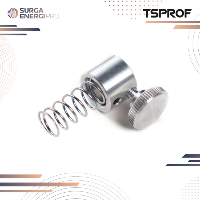 Pembatas goresan abrasif TSPROF 6 mm, bermuatan pegas