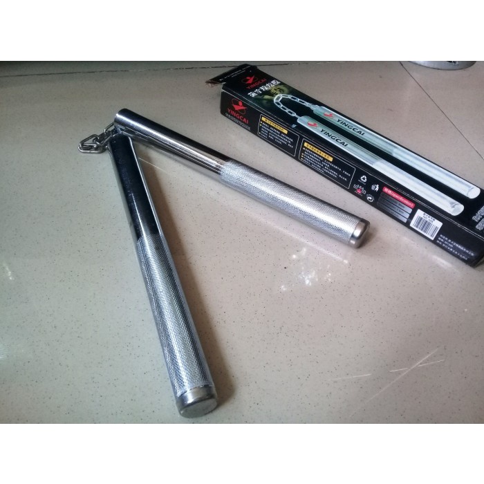 Double Stick Besi Silver Chrome Baton Ying Cai / Jian Wu