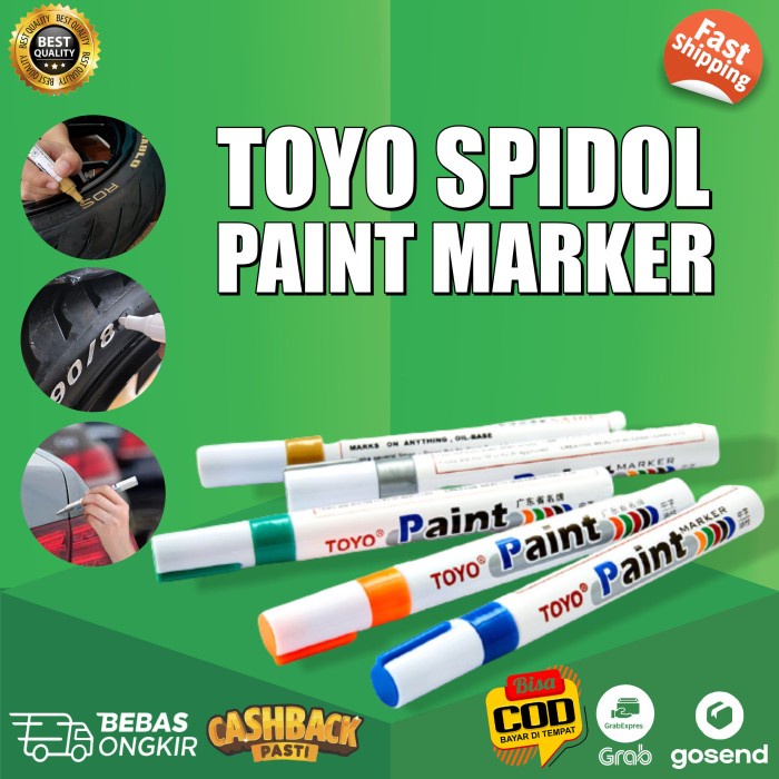 TERBARU Spidol Paint Marker TOYO Permanent Cat Ban Sepeda Motor Mobil