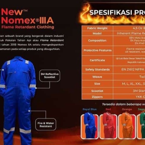 Wearpack Coverall NEW Nomex IIIA scotligh 3M 4,5 - 6 OZ Original promo