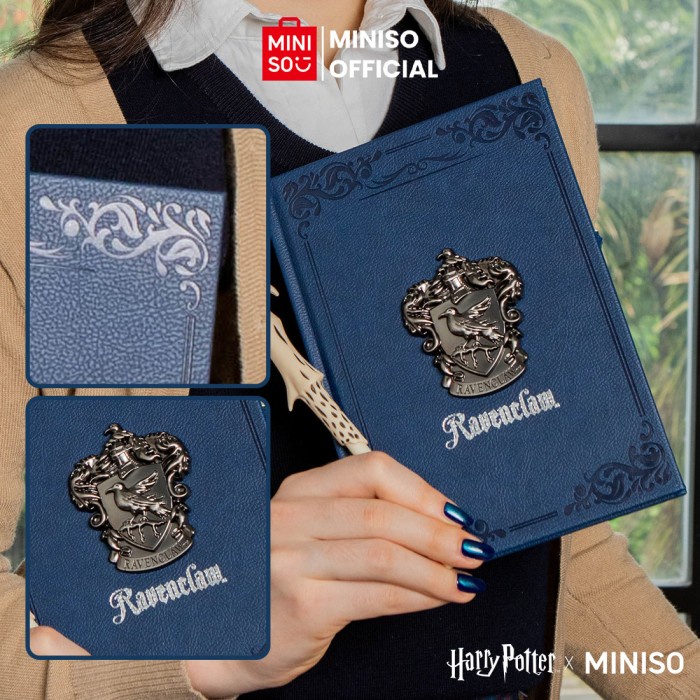 

Miniso x Harry Potter A5 PU Embossment Hardcover Book Notebook Series Hogwarts Buku Catatan 96