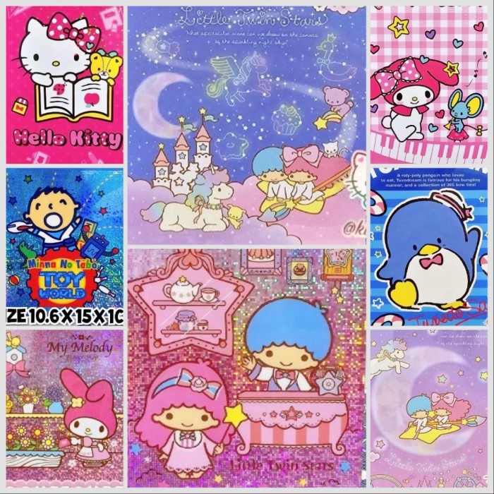 

Buku Memo Notes Notepad Color Image Pages Inside A6 size Sanrio Original Hello Kitty My Melody