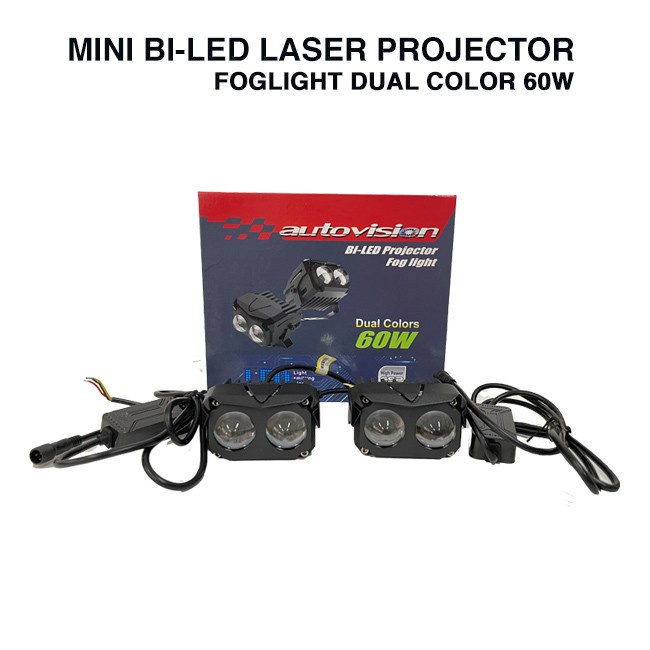 New Lampu Kabut Foglamp Mini Laser Projector Bi-Led 60W Autovision