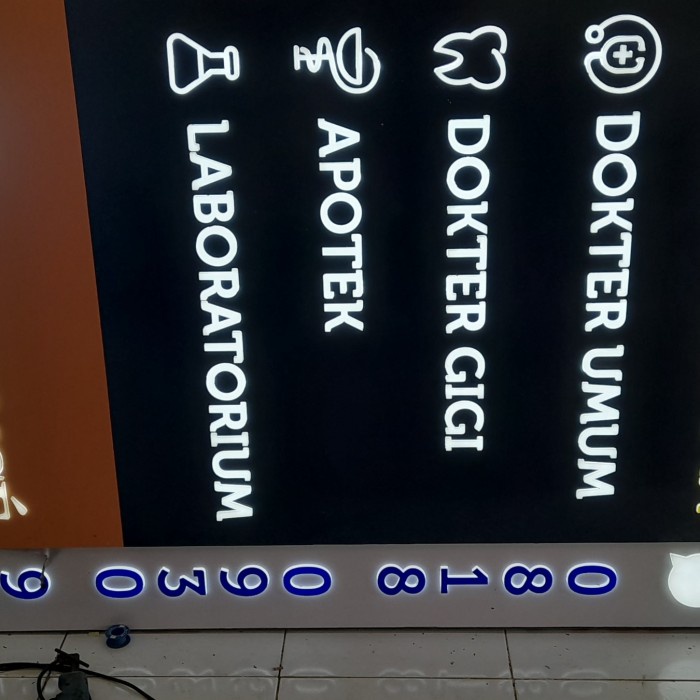 Pylon Sign Totem Huruf Timbul Neonbox Neon Box Elbaros