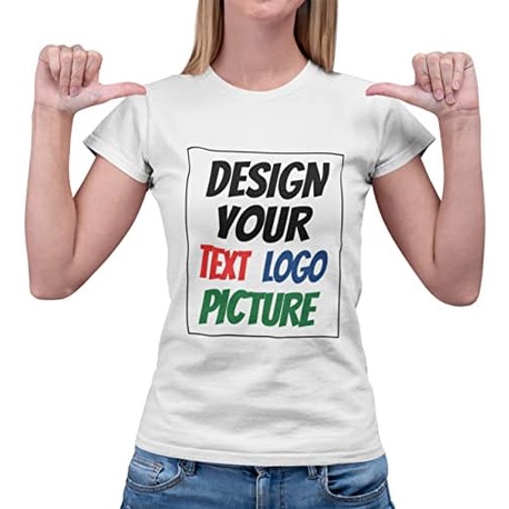 Kaos Kustom, Kaos untuk Wanita, Kaos Foto Kustom, Tambahkan Teks/Gambar/Logo Desain Kaos Personalisa
