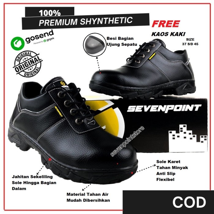 CRP - SEPATU SAFETY PRIA ORIGINAL PRIA WANITA UJUNG BESI SEPTI SEFTY SAVETY