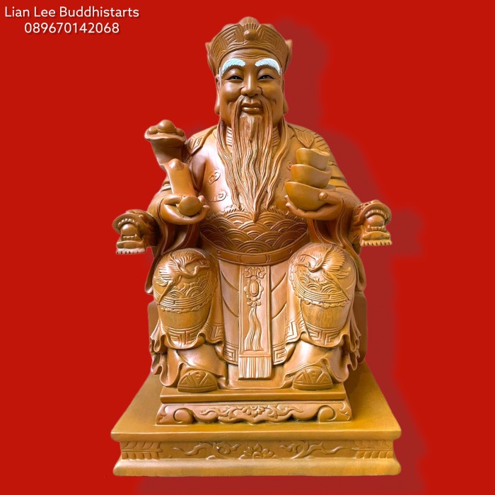 Svetlana Patung Dewa Bu Fuk Tek Cen Sen / Hok Tek Ceng Sin Uk 16 In Kayu Ii