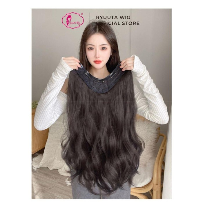 Terlaris Ryuuta Wig Hair Clip Hair Extension Clip Gelombang Panjang U Shape SALE