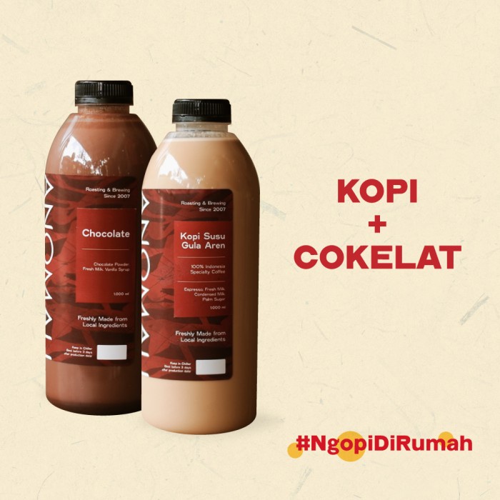 

Anomali Coffee PAKET Minuman Botol KOPI + Cokelat CHOCOLATE