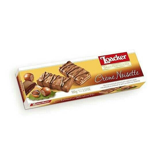 

Loacker Wafer Pasticceria Creme Noisette Snack Biscuit Cokelat Import