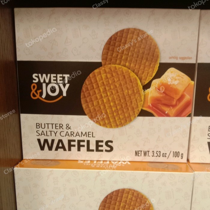 

sweet & joy butter salty caramel waffles 110 gr/waffles/biskuit/wafer