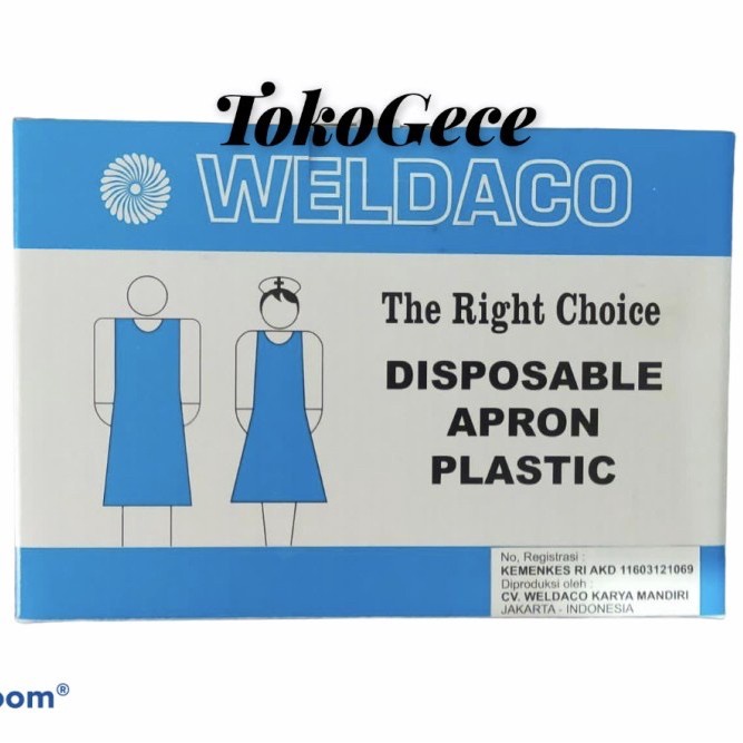 Apron Plastik Disposable Weldaco / Apron Plastik Weldaco