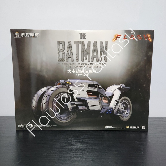 Modoking DC 1:12 The Flash Movie Batman Ben Affleck And Bat Cycle Bike