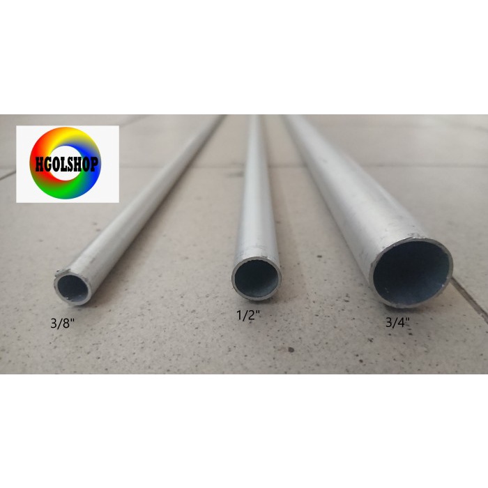 Pipa Aluminium Berbagai Ukuran Panjang 6 Mtr
