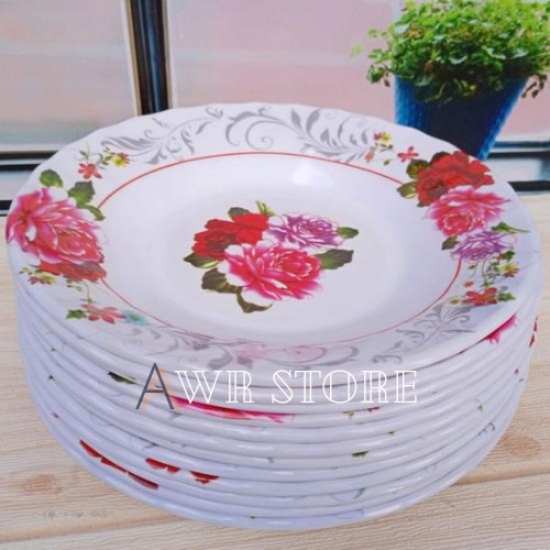 PROMO 1 LUSIN PIRING MAKAN MELAMIN MOTIF