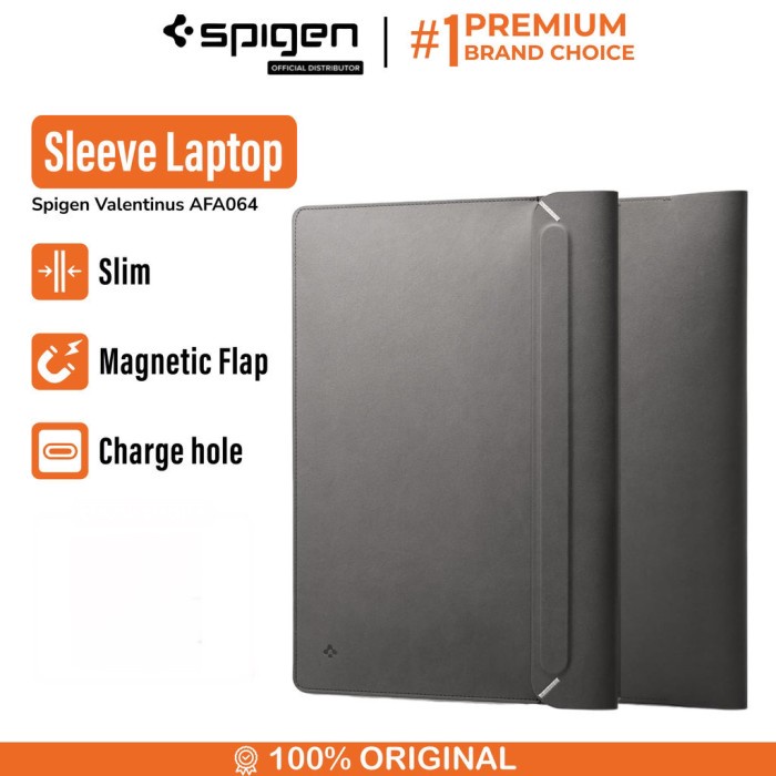 HARGA DISC - SPIGEN Case Sleeve Macbook Laptop 14 M2 M1 Valentinus Eco Leather Universal Laptop