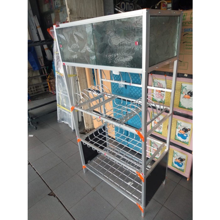 Rak piring + Lemari Kaca