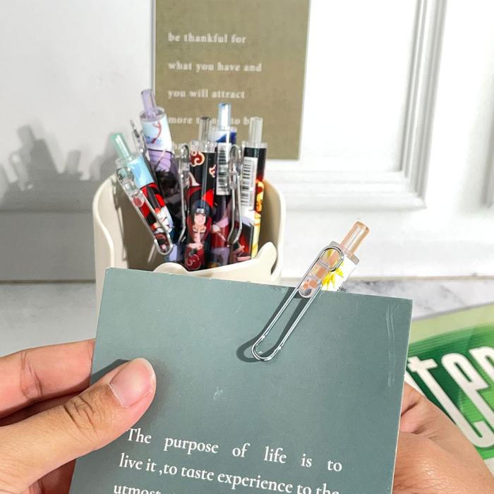 

Pulpen Cetek Mekanik Anime Naruto Tinta Hitam 0,5Mm Stationery For School Alat Tulis Kantor Sekolah