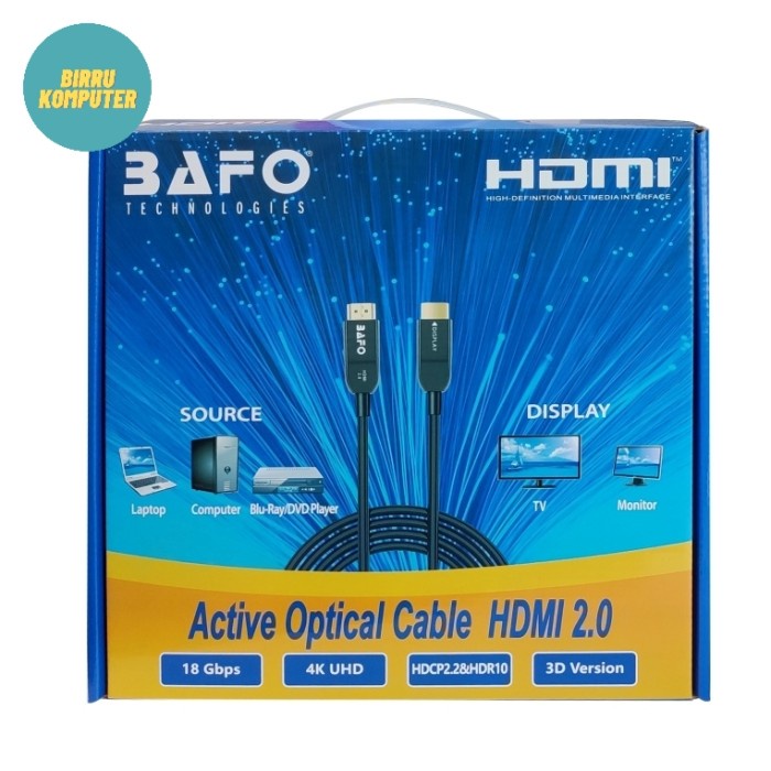 Bafo Kabel HDMI 2.0 FO Fiber Optic 50 Meter 4K