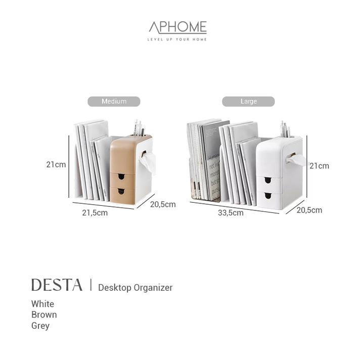 

APHOME Desk Organizer Rak Buku Meja Tempat Penyimpanan Alat Tulis Stationery Organizer Tempat File