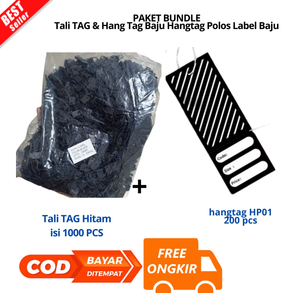 

[Pz] Bayar Di Tempat Paet Tali Hangtag @1000Pc - Tali Gantungan Label Baju Laundry Tali Label Mer