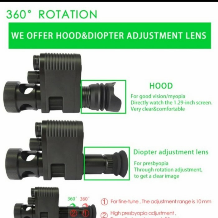 NIGHT VISION MEGAOREI3 UPGRADE VERSION + ADJUST DIOPTER LENS