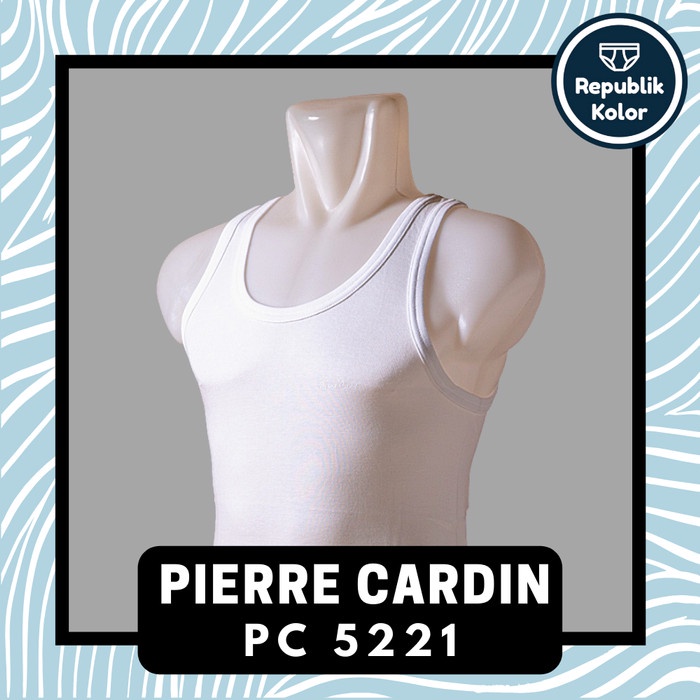 Kaos Singlet Pria Pierre Cardin 5221 Putih Asli 100%