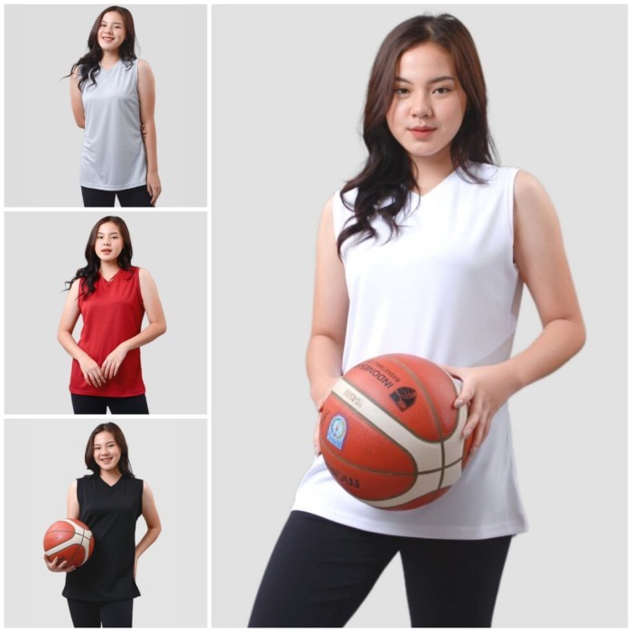BERGARANSI Jersey basket cewek polos baju olahraga wanita polos bahan drifit