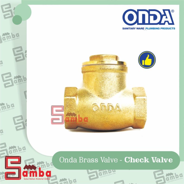 ONDA Check Valve 1" Kuningan / klep tabok 1 Inch Original