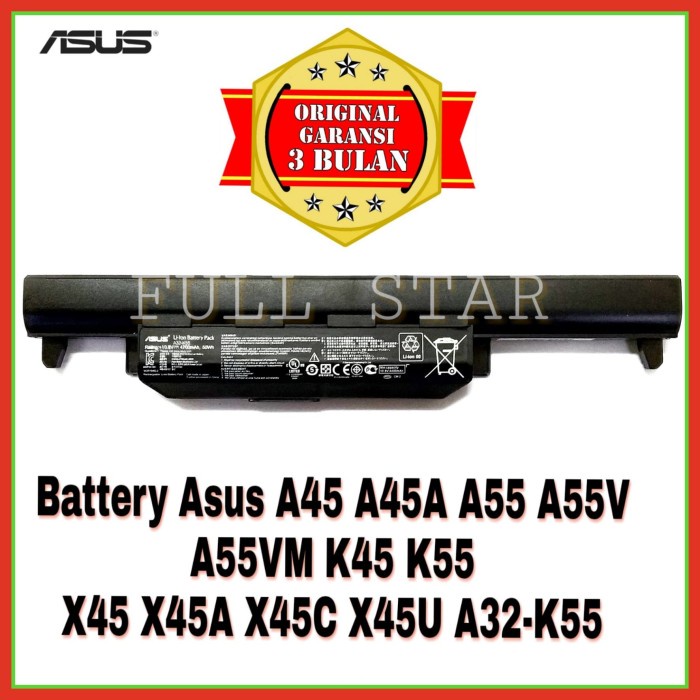 Baterai Laptop Asus X45C X45U X45A X45 A45A A55 A55V A32-K55