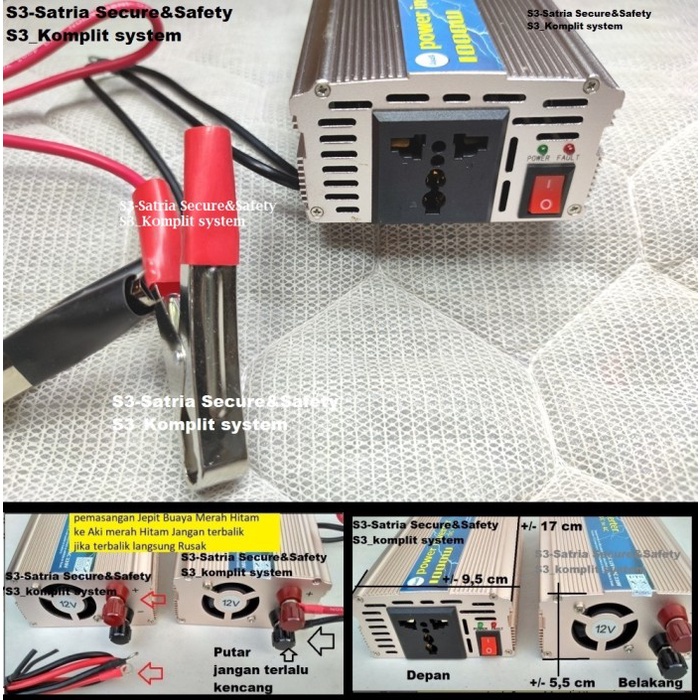 Promo Power Solar Panel Surya Aki 12V Inverter 1000Watt 1000W 1000 W Watt