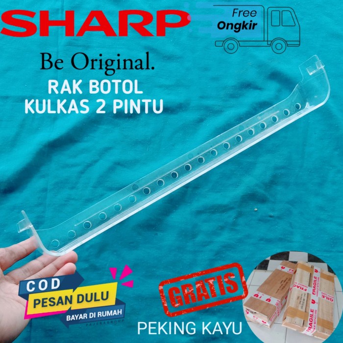 Produk Unggulan] RAK BOTOL KULKAS SHARP 2 PINTU TYPE LAMA ORIGINAL