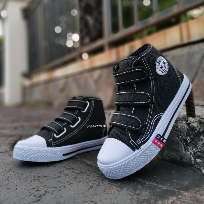 Sepatu Sekolah Anak Laki-Laki Perekat Tinggi Tanpa Tali Sepatu Anak Sekolah Sd Smp Sepatu Anak Laki