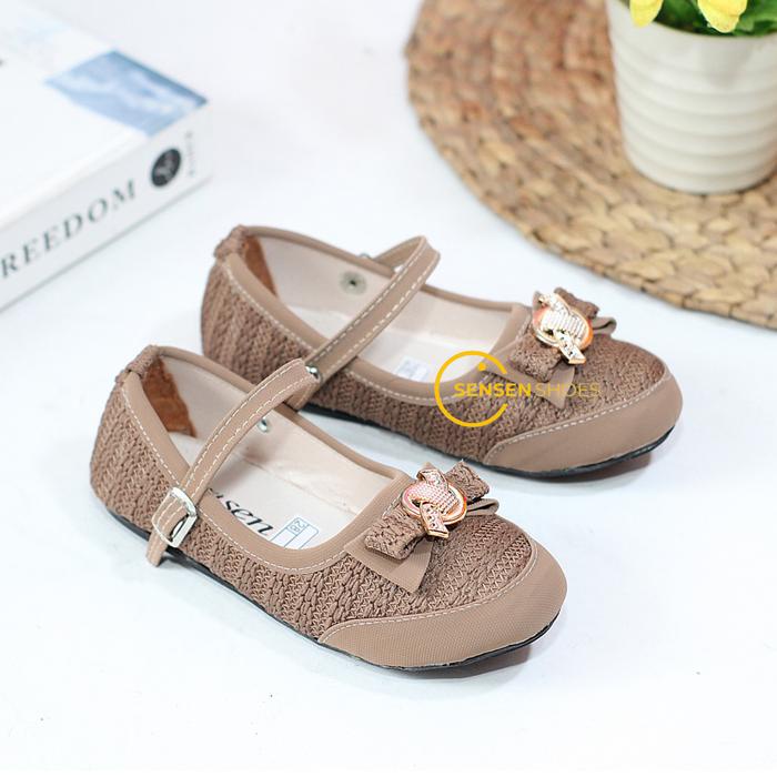 Sensasi Baru Flatshoes Anak Perempuan Rajut Slip On Sol Karet Anti Licin / Sepatu Balet Empuk Size