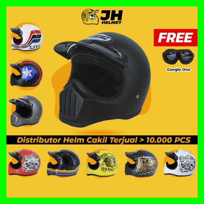 Helm Cakil HBC Helm Retro Full Face HBC Cakil Jual Helm