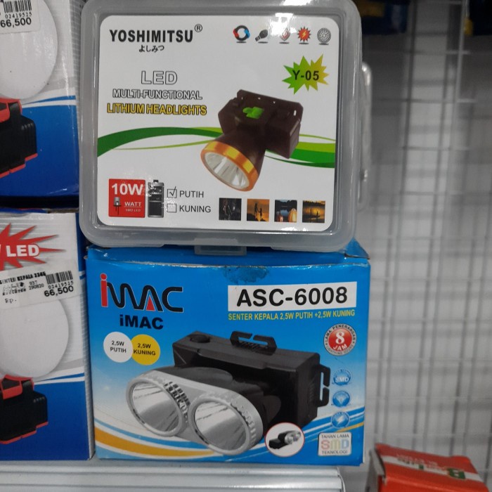 SENTER KEPALA LED MULTIFUNCTIONAL YOSHIMITSU DAN IMAC