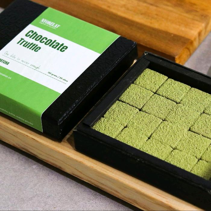 

terbaru !!! nyokelat nama chocolate matcha cokelat coklat food snack cemilan makanan premium - 135g