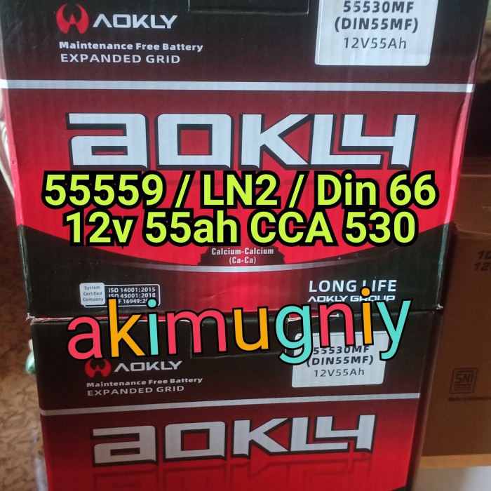 TERBARU aki 55559 mf din 55 ln2 55530 din 66 gs incoe amaron yuasa 12v 55ah