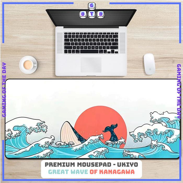 Ukiyo Great Wave of Kanagawa Premium Mousepad by GOTD Deskmat