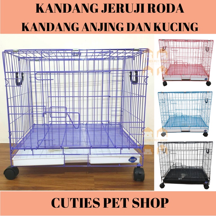KANDANG ANJING KUCING BESAR RODA ANJING KUCING KELINCI / KANDANG BESI