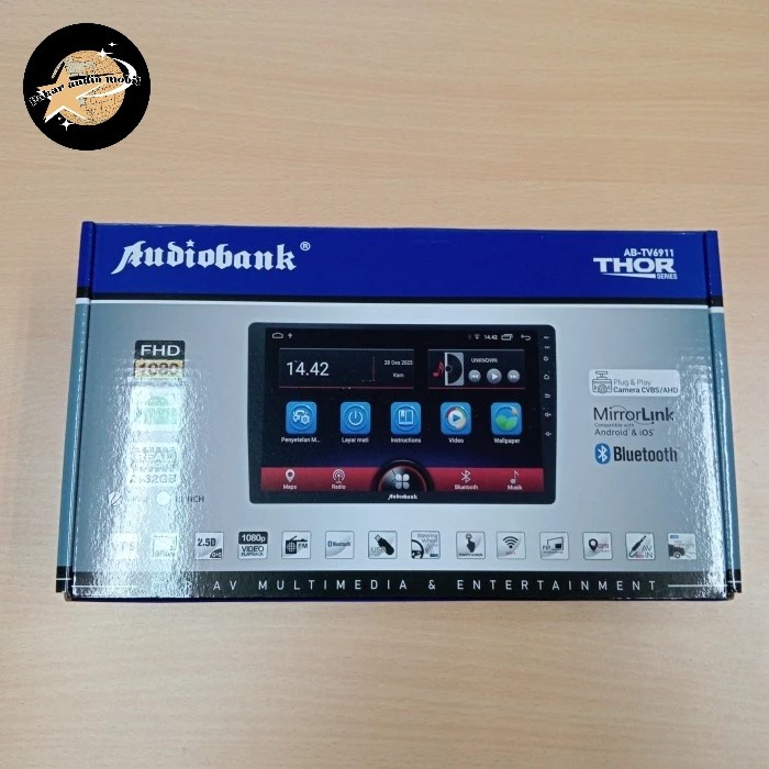 BISA GOSEND HEAD UNIT ANDROID 9 INCH AUDIOBANK AB-TV6911 / HEAD UNIT ANDROID AUDIOBANK THOR SERIES