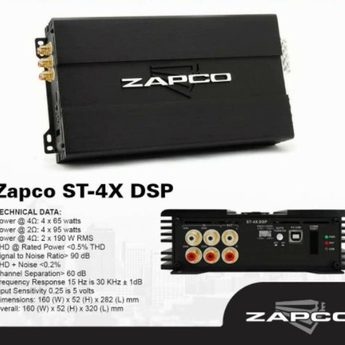 BISA GOSEND ZAPCO ST-4X DSP AMPLIFIER (FREE RCA RAMM 3METER) TERLARIS