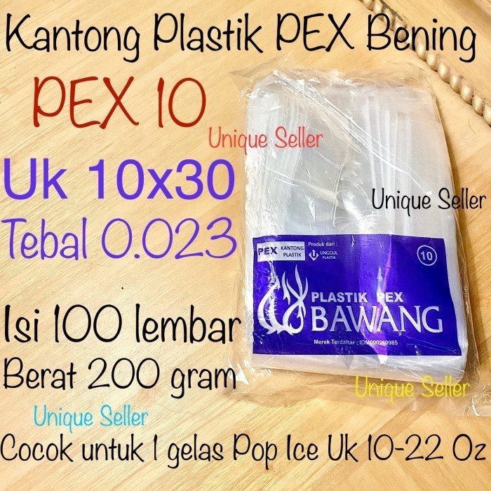 BERMUTU Kresek Bening PEX BAWANG uk 10 15 20 25 30 35 / Kantong Plastik Bening